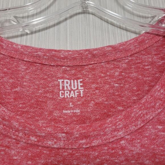 True Craft NWOT sleeveless peace sign & stars graphic sleeveless shirt juniors L - Picture 2 of 6